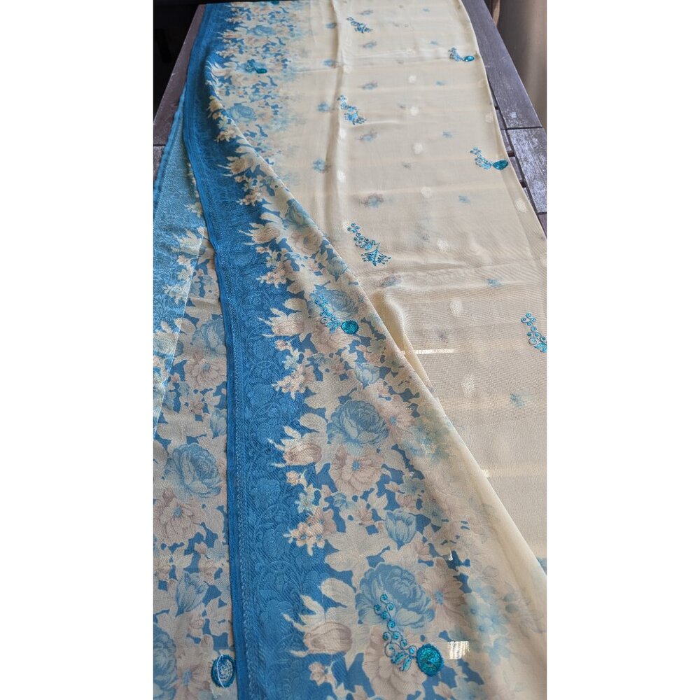 💜✨Beautiful Floral Embroidered Kurti with Sequins & Matching Dupatta - Picture 9 of 9